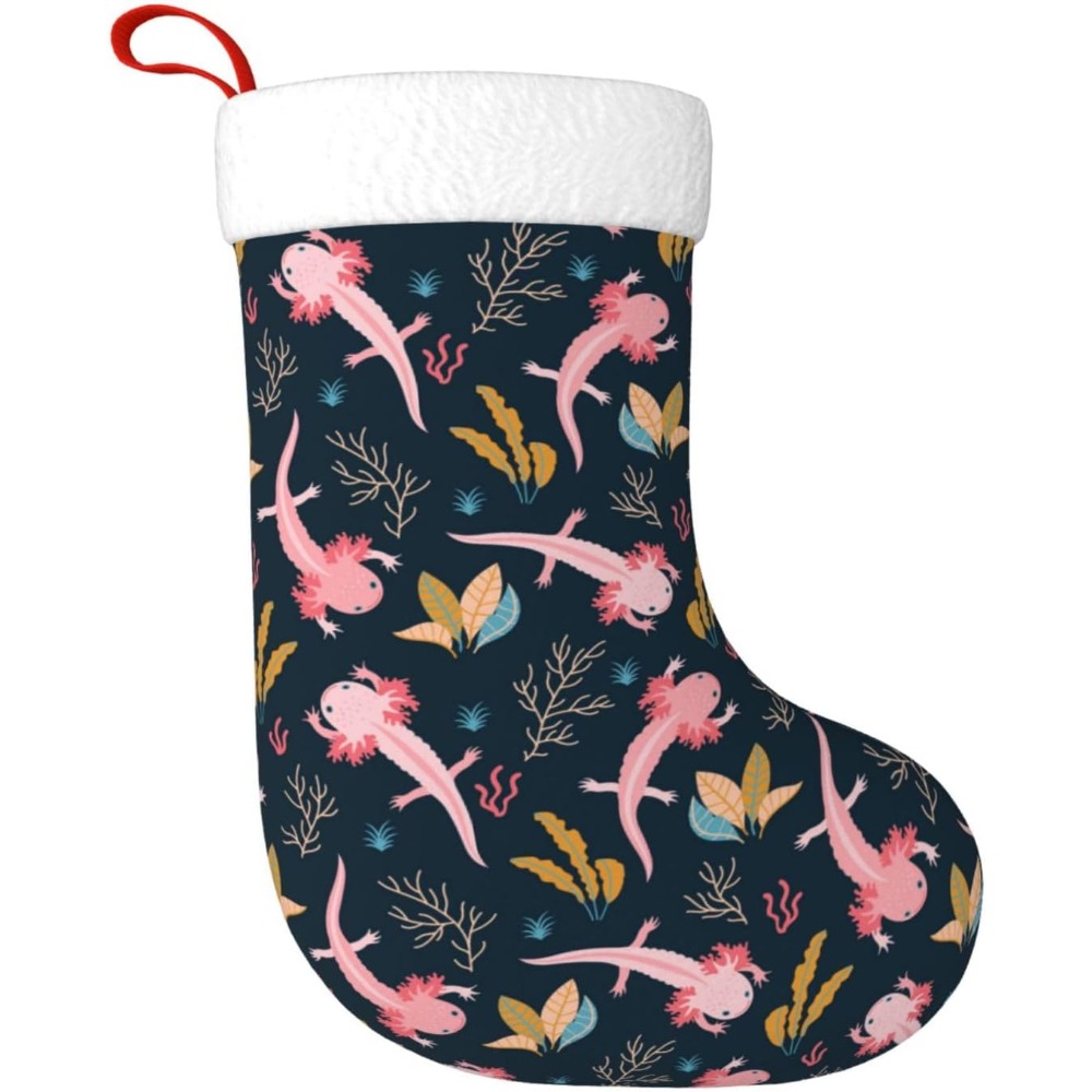 Christmas Stocking Hanging - Милые рождественские чулки Аксолотль, подвесные украшения,