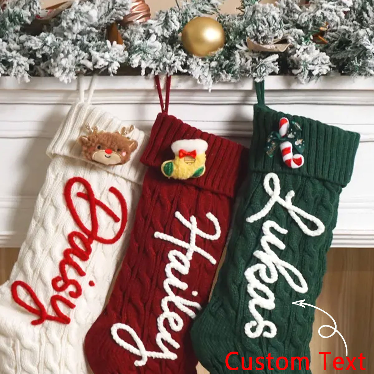 Christmas Stocking Hanging - 1 шт. рождественских декоративных носков с