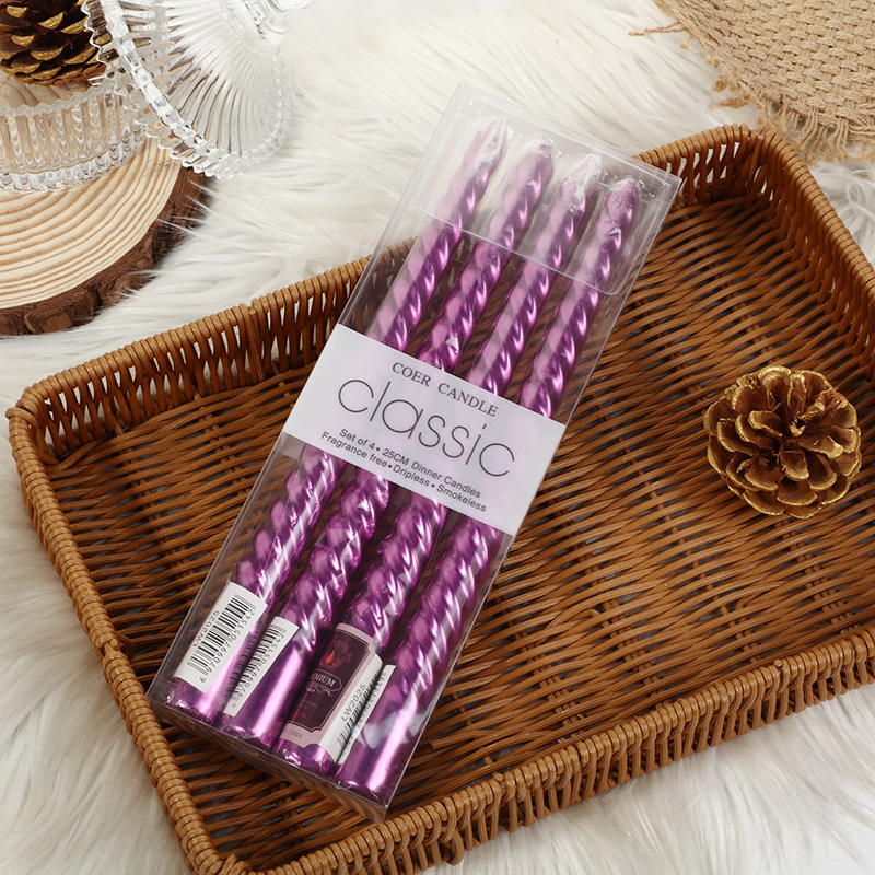 4 шт., длиннополюсные цветные  – обзор и цена Holiday Candle Set