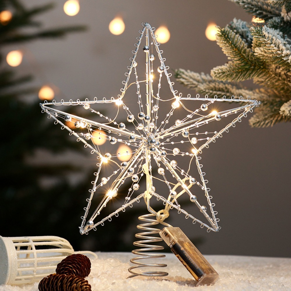 Золотой/серебряный светодиодны – обзор и цена Star Tree Topper