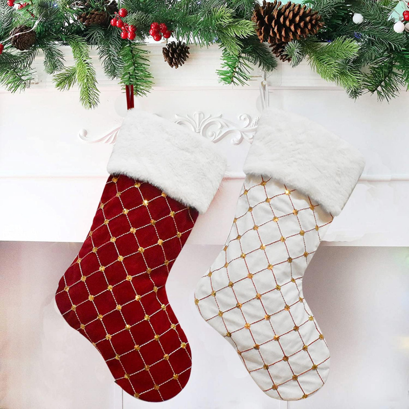 Рождественские чулки, мягкие и – обзор и цена Christmas Stocking Hanging